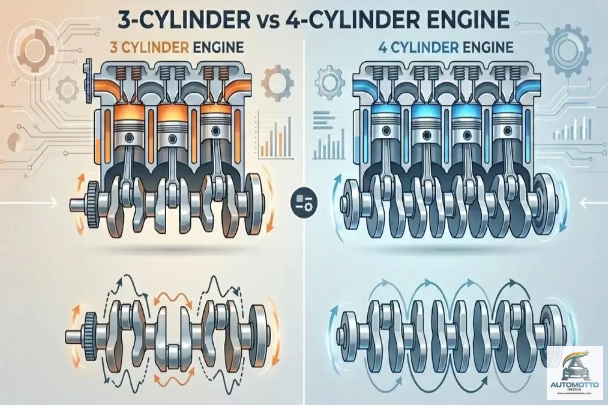 3 Cylinder and 4 Cylinder Engine